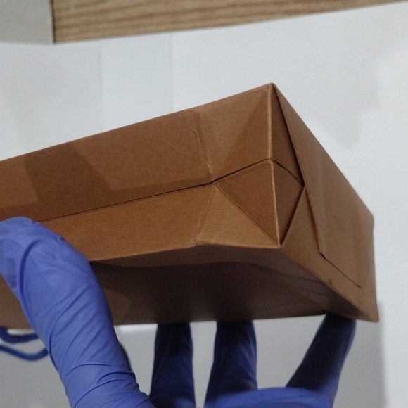 Louis Vuitton Brown & Blue Drawstring Empty Paper Gift Bag/Dust Bag 5.75x8.25x2" - Picture 6 of 7